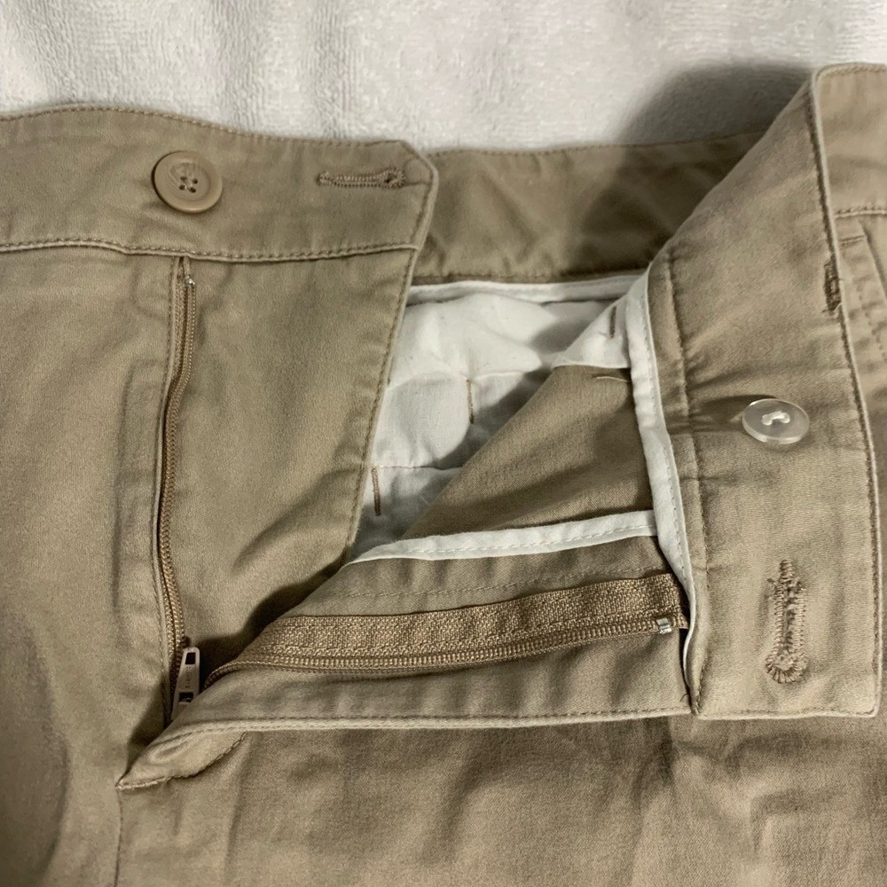 Khaki‎ Straight Leg Chino Pants Womens 14 casual slacks Business Casual Straight - Picture 12 of 13